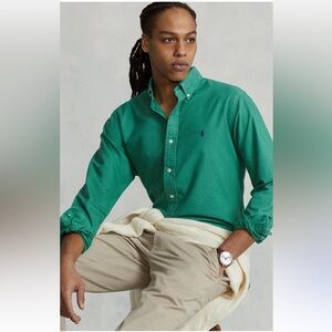 Ralph Lauren Green Button-Down Oxford Shirt